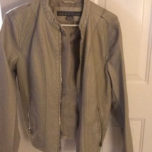 Kenneth Cole leather jacket  (khaki colored)